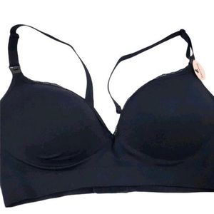 Kathy Maternity Black Nursing Bra, Women's Size 38D.